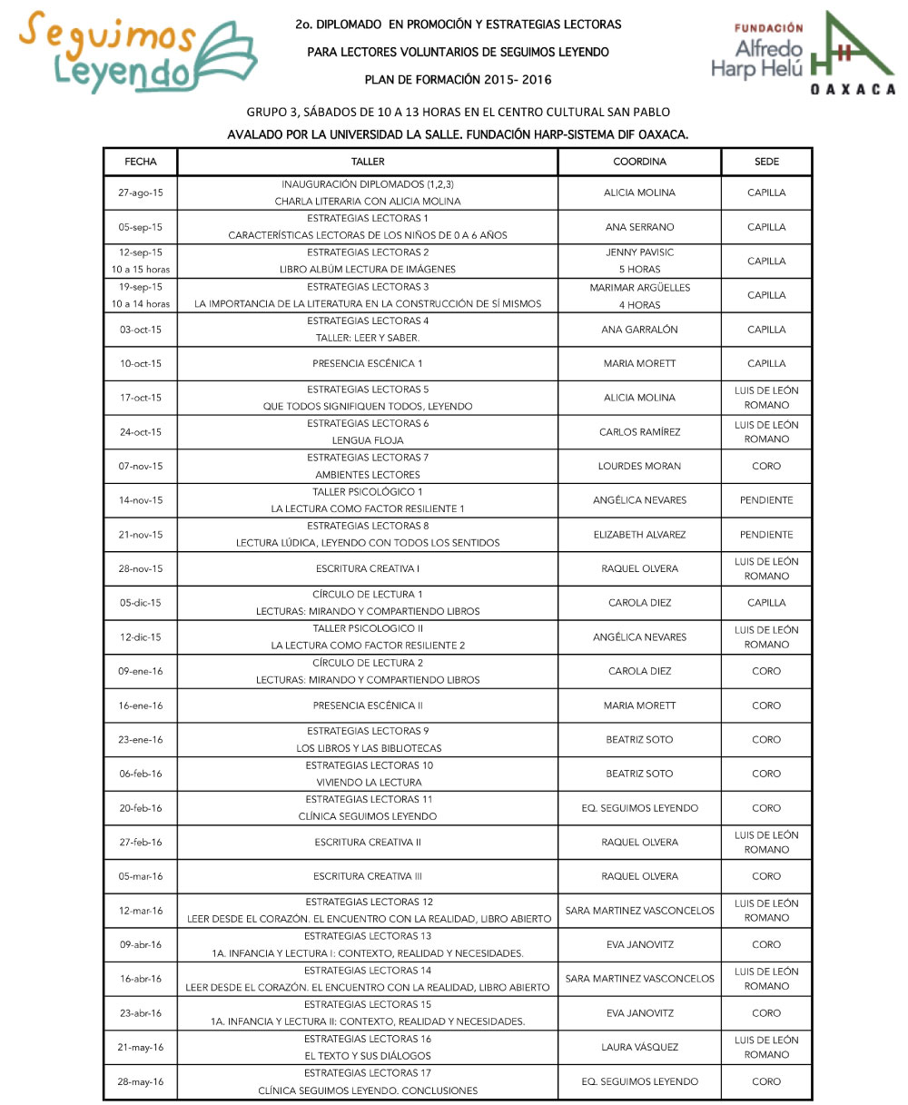 Plan de formacion 2015 2016